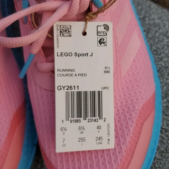 Adidas X LEGO Sport J Collaboration Running Shoes Size 8 - Picture 11 of 16